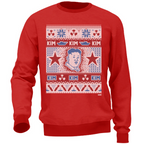 Felpa Rossa Unisex Natale Kim
