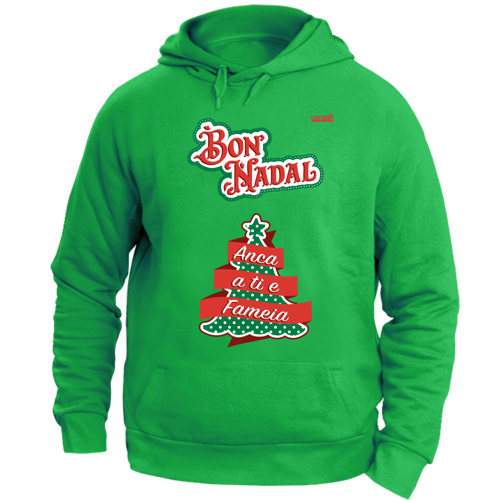 Felpa Unisex con Cappuccio BON NADAL ANCA A TI E FAMEIA