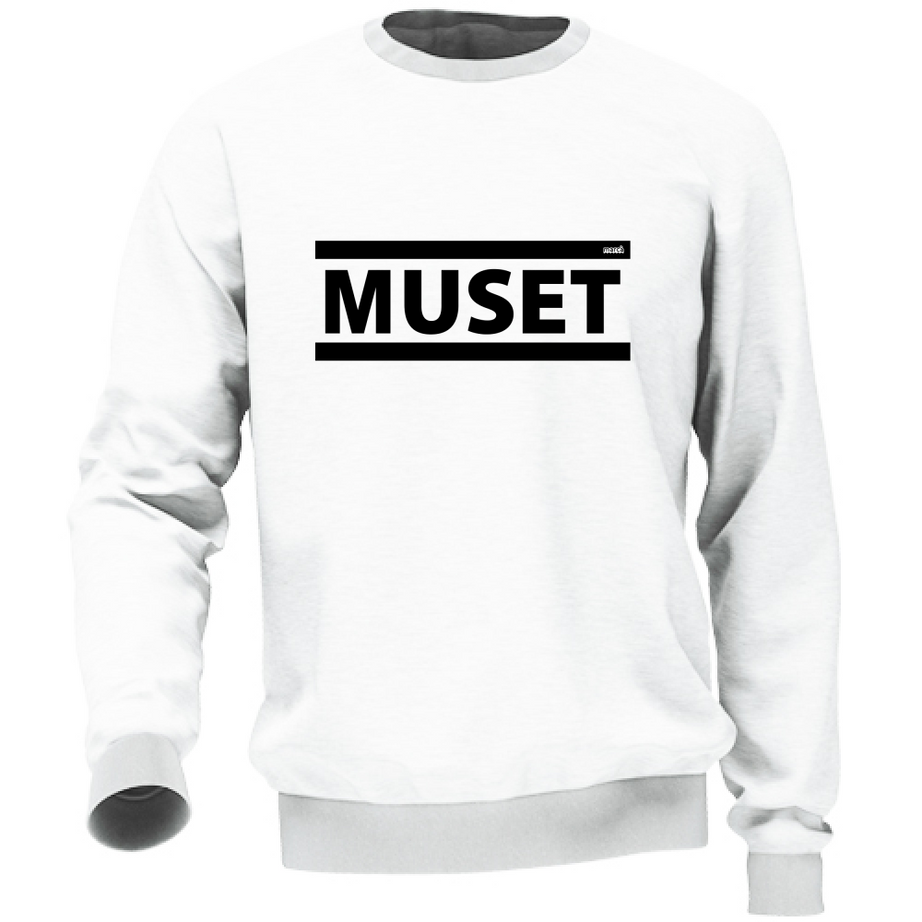 Felpa Unisex muset bianca