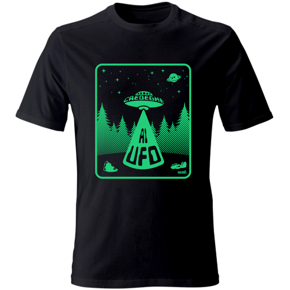 T-Shirt Unisex CREDEGHE AI UFO Immagine principale del prodotto