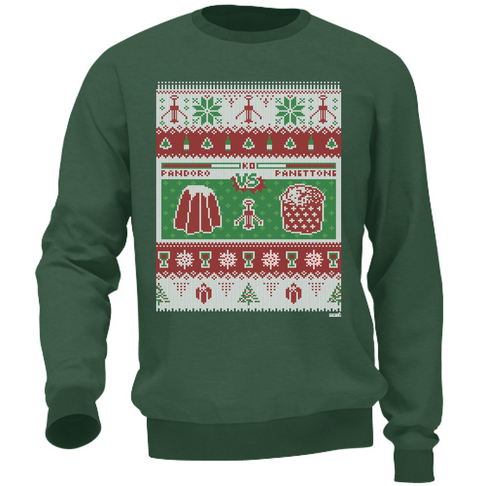 Felpa Verde Unisex Sfida di Natale