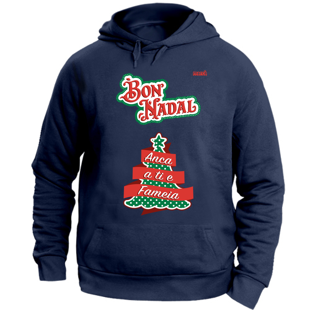 Felpa Unisex con Cappuccio BON NADAL ANCA A TI E FAMEIA Immagine principale del prodotto