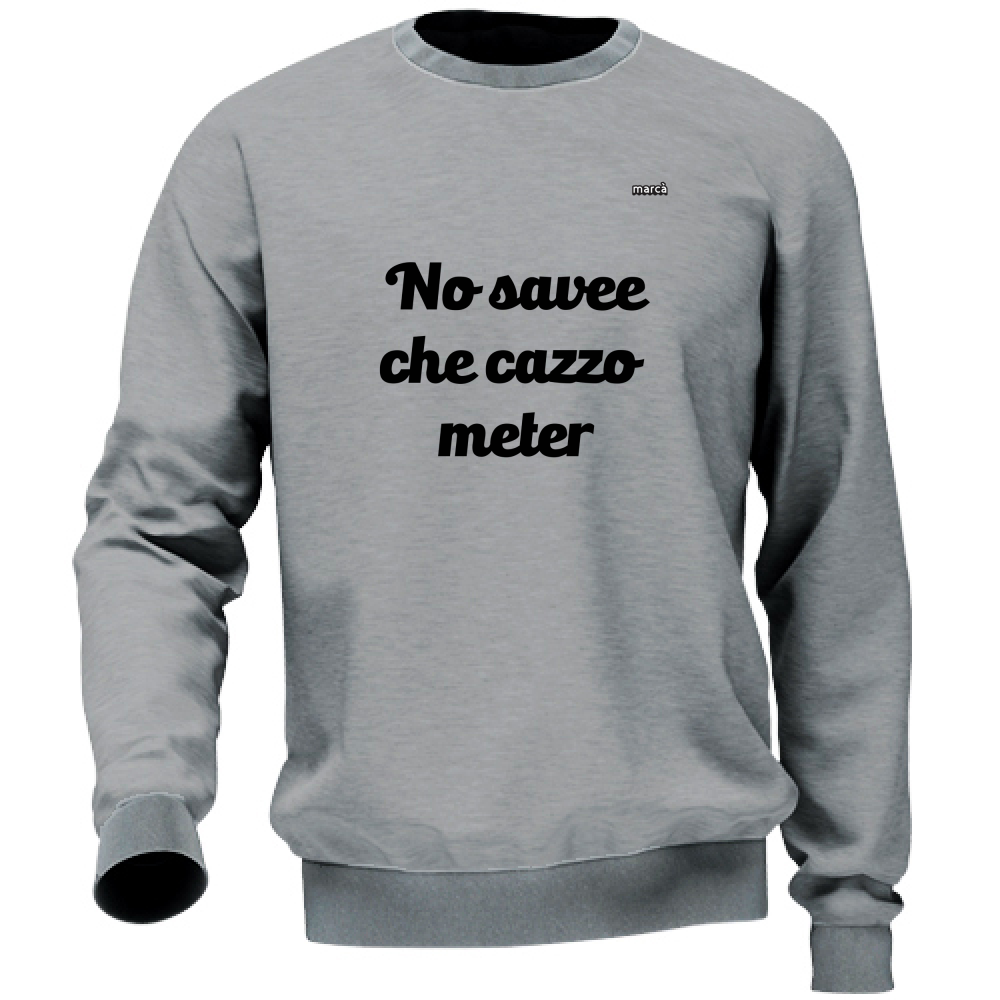 Felpa Unisex No Savee Che Cazzo Meter