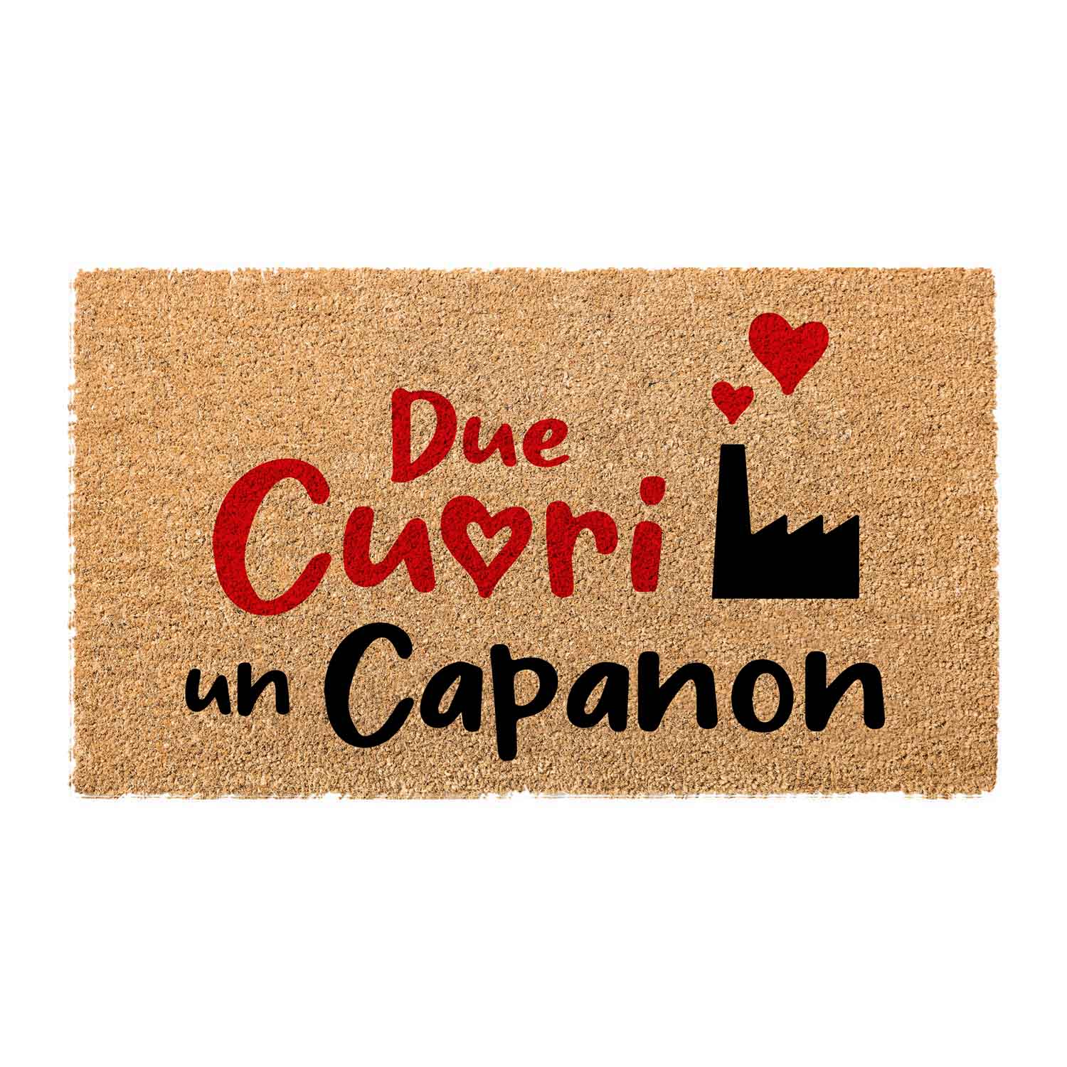 Zerbino in cocco 70x40 Due Cuori e Un Capanon Immagine principale del prodotto